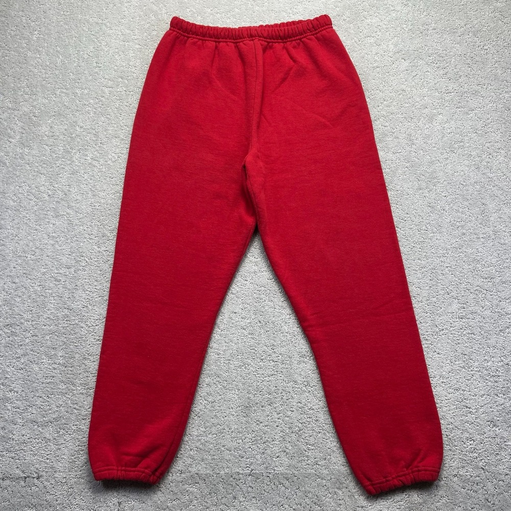 VINTAGE Russell Athletic Sweatpants Mens Large Red Made in USA Fleece Joggers